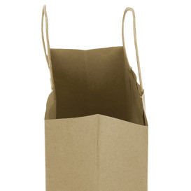 Bolsa Papel Kraft con Asas 100g/m² 25+11x31cm (25 Uds)