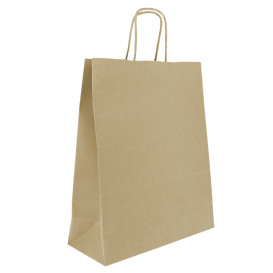 Bolsa Papel Kraft con Asas 100g/m² 25+11x31cm (25 Uds)