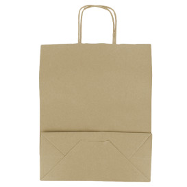 Bolsa Papel Kraft con Asas 100g/m² 25+11x31cm (200 Uds)