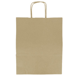 Bolsa Papel Kraft con Asas 100g/m² 25+11x31cm (25 Uds)