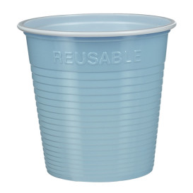 Vaso Reutilizable Económico PS Bicolor Azul Claro 230ml (30 Uds)