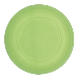 Plato Llano Reutilizable Económico PS Verde Lima Ø17cm (25 Uds)