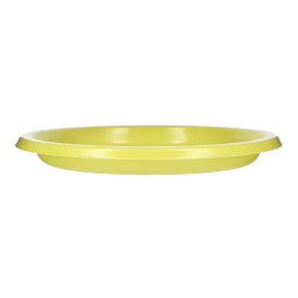 Plato Llano Reutilizable Económico PS Amarillo Ø22cm (25 Uds)