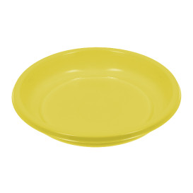 Plato Hondo Reutilizable Económico PS Amarillo Ø22cm (250 Uds)