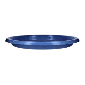 Plato Llano Reutilizable Económico PS Azul Oscuro Ø22cm (25 Uds)
