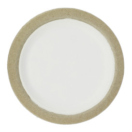 Plato de Bagazo Biodegradable Blanco Ø17,5cm (10 Uds)