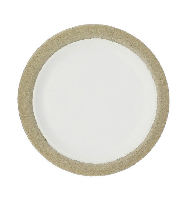 Plato de Bagazo Biodegradable Blanco Ø17,5cm (10 Uds)