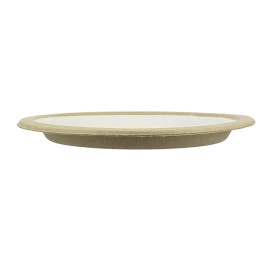 Plato de Bagazo Biodegradable Blanco Ø17,5cm (10 Uds)