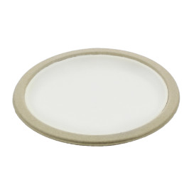 Plato de Bagazo Biodegradable Blanco Ø22,5cm (120 Uds)