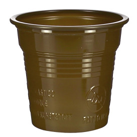 Vaso de Plástico PS Marrón 80ml Ø5,7cm (2400 Uds)