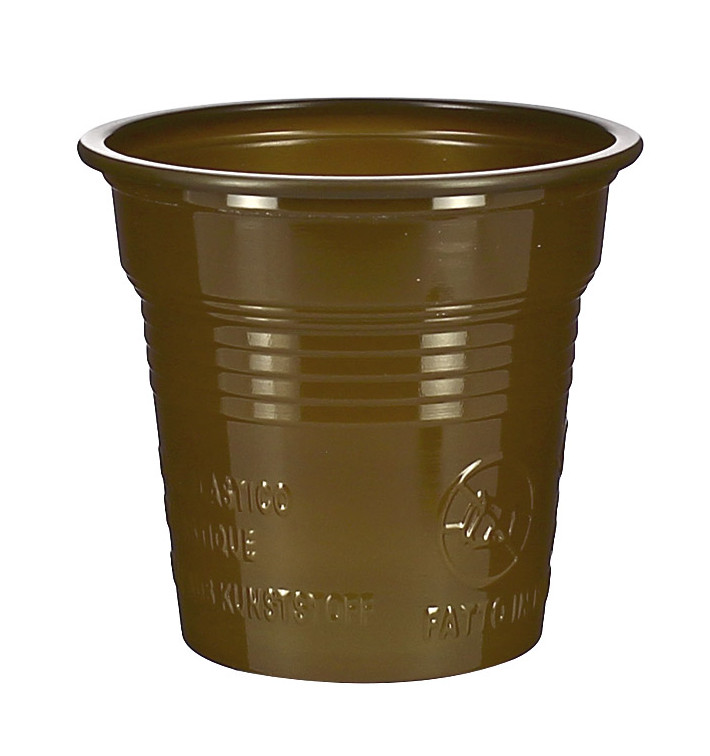 Vaso de Plástico PS Marrón 80ml Ø5,7cm (2400 Uds)