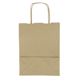 Bolsa Papel Kraft con Asas 100g/m² 18+8x24cm (450 Uds)