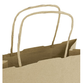 Bolsa Papel Kraft con Asas 100g/m² 18+8x24cm (450 Uds)