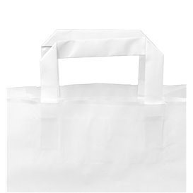 Bolsa Papel Kraft Blanca con Asas 100g/m² 22+11x27cm (25 Uds)