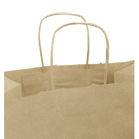 Bolsa Papel Kraft con Asas 100g/m² 25+13x33cm (25 Uds)