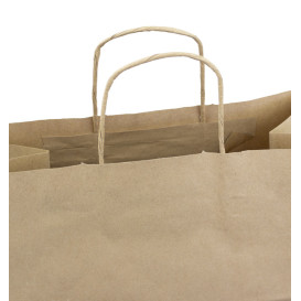 Bolsa Papel Kraft con Asas 100g/m² 35+18x34cm (25 Uds)