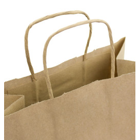 Bolsa Papel Kraft con Asas 100g/m² 22+11x27cm (25 Uds)