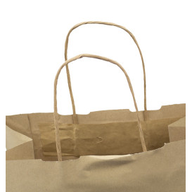 Bolsa Papel Kraft con Asas 100g/m² 27+14x26cm (250 Uds)