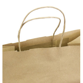 Bolsa Papel Kraft con Asas 100g/m² 30+18x29cm (25 Uds)