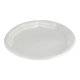 Plato Reutilizable PP "Deka" Llano Blanco 220mm (33 Uds)