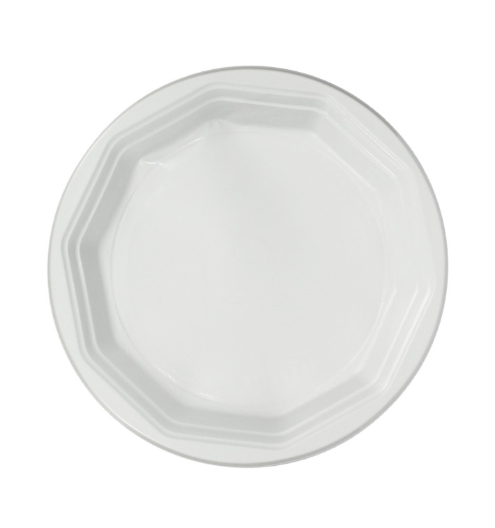 Plato Reutilizable PP "Deka" Hondo Blanco 220mm (231 Uds)