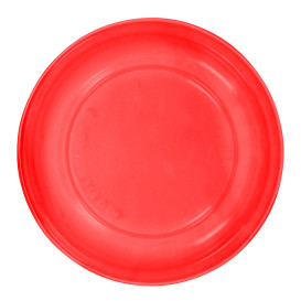 Plato Llano Reutilizable Económico PS Rojo Ø22cm (25 Uds)