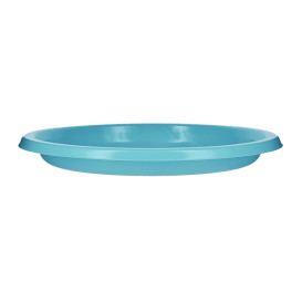Plato Llano Reutilizable Económico PS Turquesa Ø17cm (25 Uds)