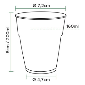 Vaso Reutilizable Económico PS "Diamant" Cristal 200ml Ø7,2cm (375 Uds)