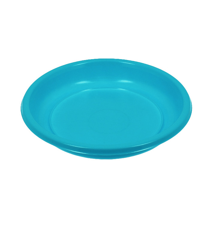 Plato Hondo Reutilizable Económico PS Turquesa Ø20,5cm (150 Uds)