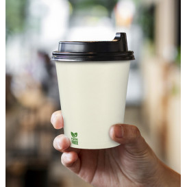Vaso Cartón Plastic Free 12 Oz/360ml Blanco Ø8cm (1.000 Uds)