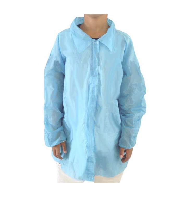 Bata Infantil Azul TST PP Con Velcro Sin Bolsillo (1 Ud)