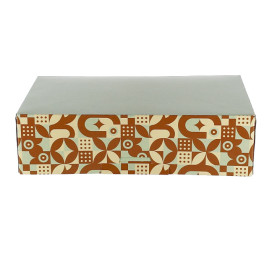 Caja para Dulces y Bombones Menta Chocolate 19,5x13,5x5,3cm (100 Uds)