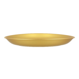 Plato Reutilizable Durable PP Mineral Oro Ø21cm (54 Uds)
