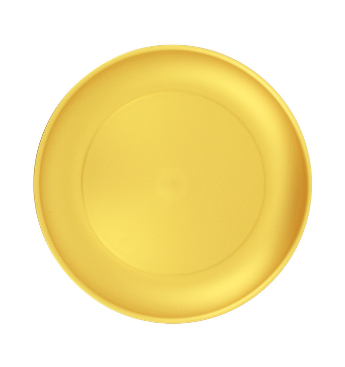 Plato Reutilizable Durable PP Mineral Oro Ø23,5cm (54 Uds)