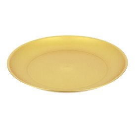 Plato Reutilizable Durable PP Mineral Oro Ø23,5cm (54 Uds)