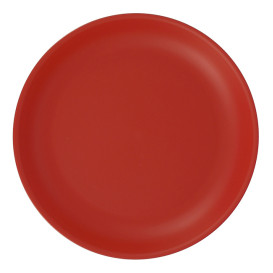 Plato Reutilizable Durable PP Mineral Rojo Ø21cm (54 Uds)