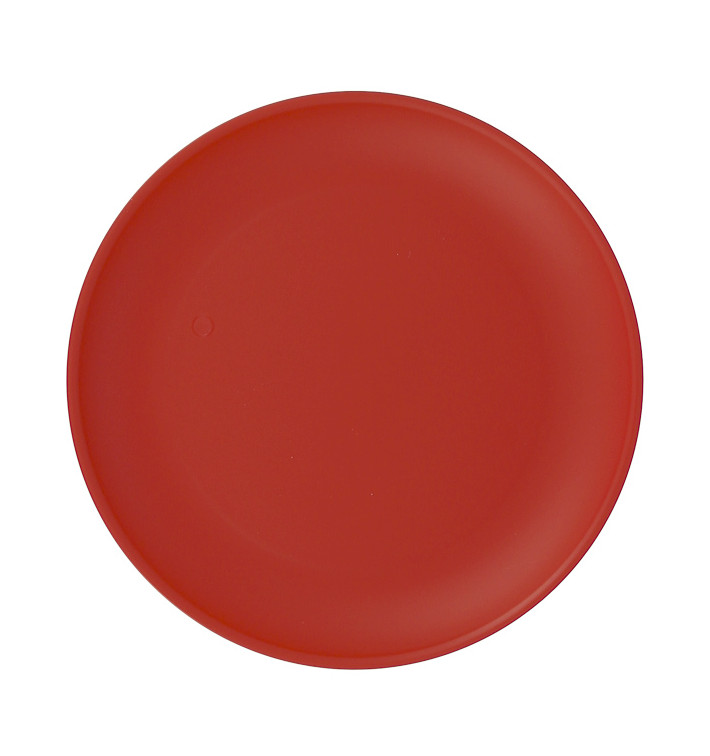 Plato Reutilizable Durable PP Mineral Rojo Ø23,5cm (54 Uds)