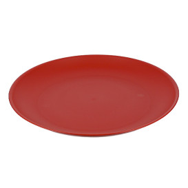 Plato Reutilizable Durable PP Mineral Rojo Ø23,5cm (54 Uds)