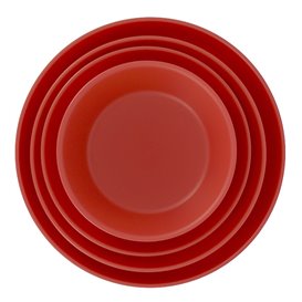 Plato Reutilizable Durable PP Mineral Rojo Ø23,5cm (54 Uds)