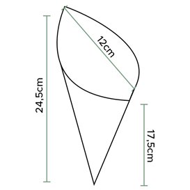 Cono de Papel Antigrasa Times 240mm 100g (250 Uds)