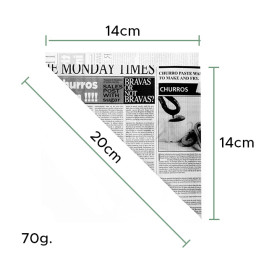 Cono de Papel Antigrasa Times 200mm 70g (2.000 Uds)