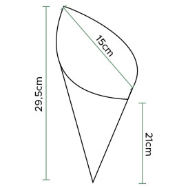 Cono de Papel Antigrasa Times 295mm 250g (2.000 Uds)
