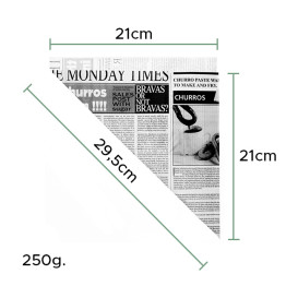 Cono de Papel Antigrasa Times 295mm 250g (2.000 Uds)