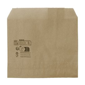 Sobre para Patatas Fritas Kraft Antigrasa 12x12cm (250 Uds)