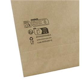 Sobre para Patatas Fritas Kraft Antigrasa 12x12cm (250 Uds)