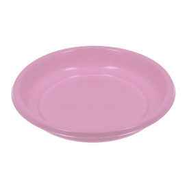 Plato Hondo Reutilizable Económico PS Rosa Ø20,5cm (25 Uds)