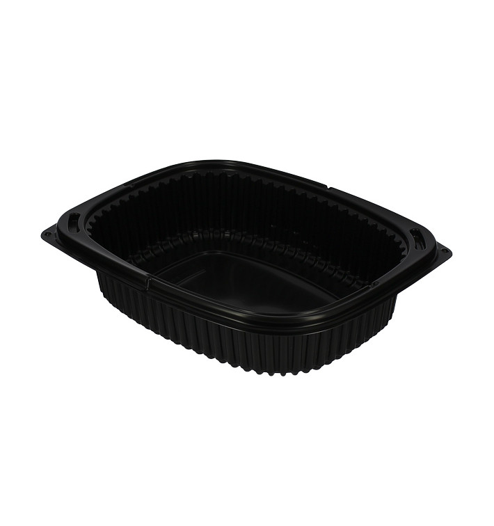 Envase Rectangular PP Negro 1000ml 215x170x50mm (40 Uds)