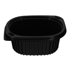 Envase Rectangular PP Negro 450ml 142x111x60mm (80 Uds)