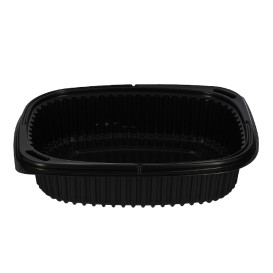 Envase Rectangular PP Negro 1000ml 215x170x50mm (40 Uds)