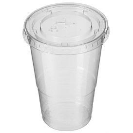 Tapa Plana con Cruz PP Transparente Ø7,9cm (1.000 Uds)